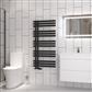 Hurley 1200 x 600 Towel Rail Matt Black