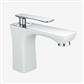 Helston Basin Mono Tap with Waste Gloss White