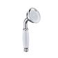 Traditional Full Spray Single Function Shower Handset - White & Chrome