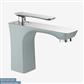 Helston Basin Mono Tap with Waste Gloss Grey