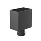 Square Outlet Elbow - Matt Smooth Black