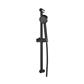 640mm Tall Adjustable Slide Riser Kit with Shower Handset & Hose - Matt Smooth Black