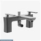 Helston Bath Shower Mixer Tap (BSM) with Handset Gloss Anthracite