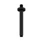 160mm Wall Mounted Round Ceiling Shower Arm - Matt Smooth Black