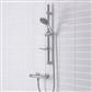 Contemporary Shower Riser Set with Bar Valve - Chrome