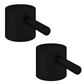 (Pair) Meriden Full Knurling Tap Handles for Bath Filler and Bath Shower Mixer Taps Matt Black