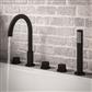 Meriden 5 Tap Hole Bath Shower Mixer Tap Matt Black