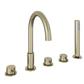 Meriden 5 Tap Hole Bath Shower Mixer Brushed Brass