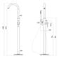 Meriden Floor Standing Single Level Bath Shower Mixer (BSM) Tap - Chrome