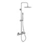 Meriden Round Thermostatic Telescopic Shower Set with Bar Valve - Chrome